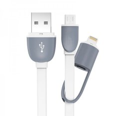 Blz 2 in 1 Duo Magic Cable Lightning and Micro USB for Android / iOS - Putih