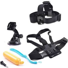Bobber Float Hand Grip Chest Head Strap Belt Mount Car Windshield Suction Cup Accessories Set For Xiaomi Yi Sjcam Sj4000- Intl