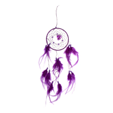 BolehDeals Handmade Purple Dream Catcher Home Wall Hanging Decoration (Intl)