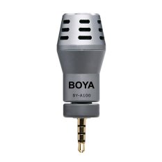BOYA BY-A100 Mini Omni Directional Condenser Microphone 3.5mm TRRS Connenction for iPhone iPad iPod Touch - Intl
