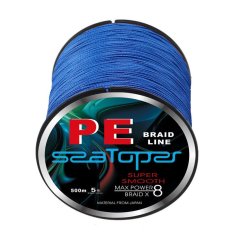 Braided Fishing Line 500m 8 Strands Super Strong Multifilament PE Fish Line 70LB (Blue)