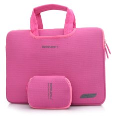 BRINCH New Top Fashion Laptop Bag With Mouse Bag Ultrathin Handbag For Macbook Lenovo DEll 13 14 15 inch Notebook Tote bag Case Cover, 13 inch + Pink (Intl)