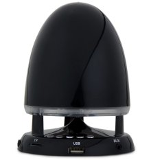 Bullet Shape MIC Wireless Bluetooth Music Speaker Built-in FM Radio with 7-Color Breathing Light for iPhone 6 / 6 Plus 5S 5C 5 4S 4 Computer Cellphone (Black)