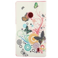 Butterfly Pattern Leather Case for Nokia Lumia 520 (Multicolor) (Intl)