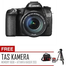 Canon DSLR EOS 70D - 20MP - 18-55mm STM Wi-Fi + Tas Kamera + Sandisk Ultra 16GB + Tripod 203