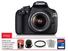 Canon EOS 1200D - 18 MP - Kit Lensa 18-55 IS II Free Memory Card , Screen Guard , Tas Kamera , Filter dan Cleaning Kit