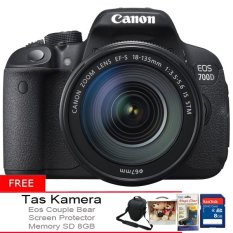 Canon EOS 700D KIT 18-135 STM - 18MP - Gratis tas kamera + Memory SD 8gb + Screen Protector + Boneka Eos Couple