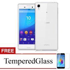Case For Sony Xperia Z3 - Clear + Gratis Tempered Glass - Ultra Thin Soft Case