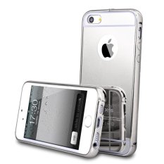 Case iphone 5/5s Alumunium Bumper With Mirror Backdoor Slide- Silver