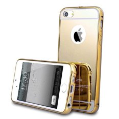 Case Mirror Aluminium Bumper For Apple iPhone 5 / 5s - Emas