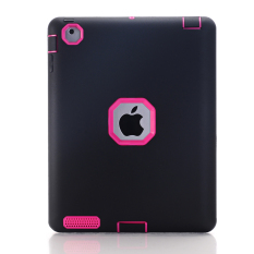 Case Rubber Shockproof Heavy Duty Hard Cover for Apple iPad Mini 1 2 3(Black) - Intl