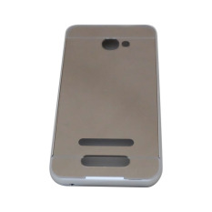 Case Smartfren Andromax A Alumunium Bumper With Sleding Mirror Back Case / Metal Back Cover / Hard Back Case / Hard Back Cover - Silver