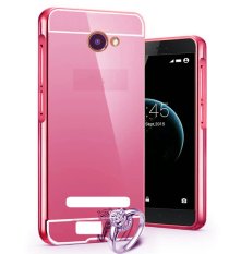 Case Smartfren Andromax A Bumper Mirror Slide - Rose gold