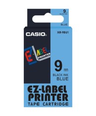 Casio Label XR-9BU1 9mm Black On Blue