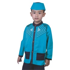 Catenzo Junior Baju Koko Anak Ashraf CHI 241 - Biru