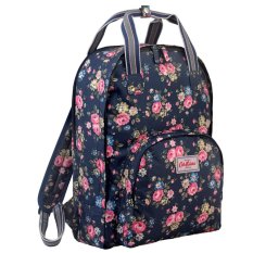 Cath Kidston Multi Pocket Backpack Matt Oilcloth Rucksack Latimer Rose 16SS (Dark Navy) Fitting 13
