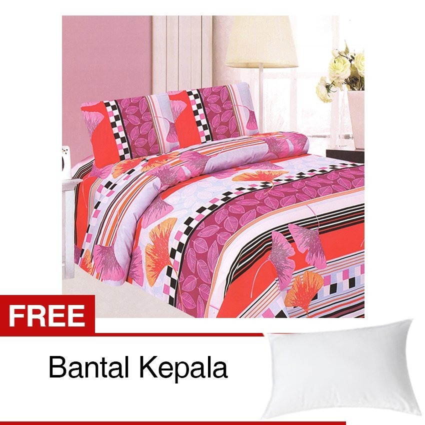 Cendra Set Sprei Mahkota Varen - 180x200 + Gratis Bantal Kepala