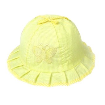 cocotina embroidery butterfly striped sun hat yellow 5850 3151151 1 product