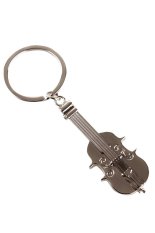 Cocotina Mini Novel Violin Charm Metal Keyring Key Chains Ideal Gift - Silver- INTL