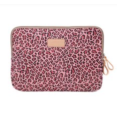 Colored Geometry Shape Canvas Fabric 13 Inch Laptop Sleeve Macbook / Macbook Pro / Macbook Air Sleeve Case Dell / Hp /Lenovo/sony/ Toshiba / Ausa / Acer /Samsun Ultrabook Bag Cover(Leopard Red No Hand) (Intl)