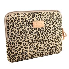 Colored Geometry Shape Canvas Fabric 13 Inch Laptop Sleeve Macbook / Macbook Pro / Macbook Air Sleeve Case Dell / Hp /Lenovo/sony/ Toshiba / Ausa / Acer /Samsun Ultrabook Bag Cover(Leopard Red No Hand) (Intl)