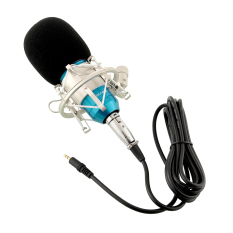 Condenser Microphone Recording W/Shock Mount Blue+Silver For Stage KTV DJ - Intl