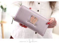 COOFI Long Section of Rabbit Ears Wallet Korean Fashion Cute Multi-card Bit Purse Sequin Decoration Purse- INTL