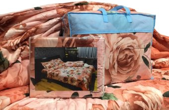 csa bedcover set katun motif bunga orange lazada indonesia csa bedcover set katun motif bunga orange lazada indonesia