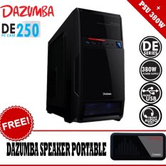Dazumba PC Case DE-250 with PSU 380W + GRATIS Dazumba Speaker Portable AudioPAD DAG-08 - Hitam