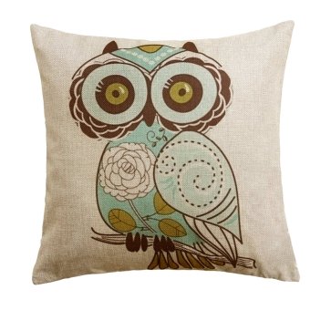 decorative owl pattern pillow cushion cover personalized linen cloth pillowcase 45cm 45cm intl decorative owl pattern pillow cushion cover personalized linen cloth pillowcase 45cm 45cm intl