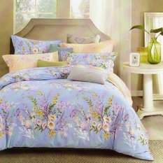 Depo Sprei dan Bed Cover Nice Blue Sateen Jepang