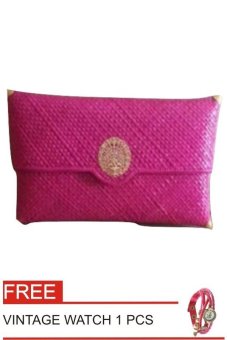 djogja klasik craft clutch anyaman pandan exclusive pink djogja klasik craft clutch anyaman pandan exclusive pink