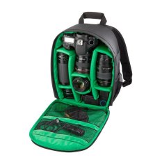 DSLR Camera Backpack for Canon Nikon D3000 D3200 D3300 D5100 D5200 D5300 D90 D7000 D7100 P600 (Black with Green) (Intl)