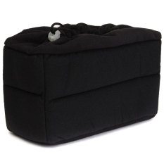 DSLR SLR Camera Lens Case Insert Cushion Partition Flexible Padded Bag Divider BLACK