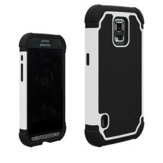 Dual Layer Shockproof Football Grain Hard Case for Samsung Galaxy S3mini S3 SIII Mini i8190 (White)