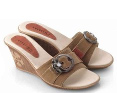 Everflow ED007 Sandal High Heel Wedges - Synth - Tpr - Modis Dan Cantik - Tan Comb
