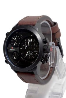 expedition jam tangan pria hitam kulit coklat expedition jam tangan pria hitam kulit coklat