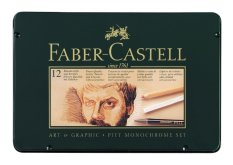 Faber-Castell Pitt Monochrome Pastel Set of 12 - Intl