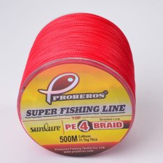 Fancytoy 500M PE Fishing Line Strong Braided Lines Strands Wire 8LB-100LB Red A1