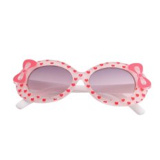 Fashion Baby Kids Children Sun Glasses Plastic Sunglasses Girls Bow Eyewear (White)