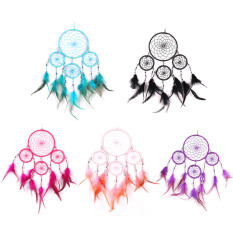 Fashion feathers Dream Catcher handmade wall hanging decoration purple