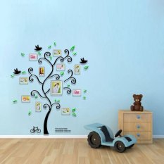Fashion Romantic Tree Leaves Photo Album Sticker 3D DIY Home Decor Decal(Black+red)132*160cm