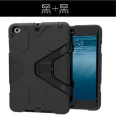 Fashion Shockproof Silicone Back Protective Heavy Duty Hard Case cover shell for Apple iPad Mini 1(Black&Black)