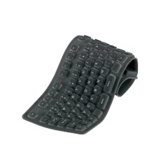 Flexible Keyboard Foldable USB - Abu-abu