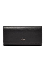 Fossil Sydney Flap Wallet - Hitam