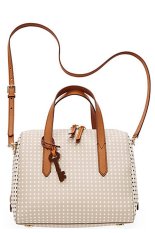 Fossil Sydney Satchel Dot White Grey - White Grey