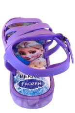 Frozen Sandal Gladiator Jelly Karakter Princess Elsa Bekro Import - Ungu