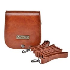 Fujifilm Kamera Instax 25s Leather Bag/Tas/Case - Coklat Muda