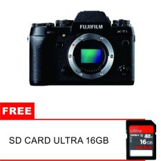 Fujifilm Kamera Mirrorless Fuji X-T1 BO Body Only – 16.3 MP - Hitam + SD card 16GB + lens 35mm f2