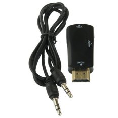Full Hd 1080p Hdmi Male To Vga And Audio Adapter For Hdtv / Monitor / Projector - Konverter Kabel